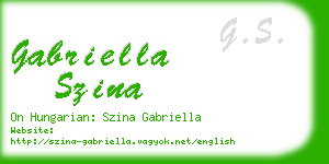 gabriella szina business card